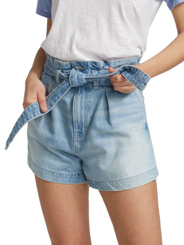 Veronica Beard Nori Paperbag Denim Shorts